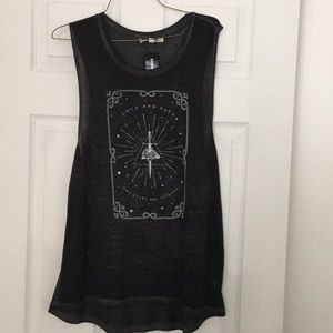 Express tarot card muscle shirt tank